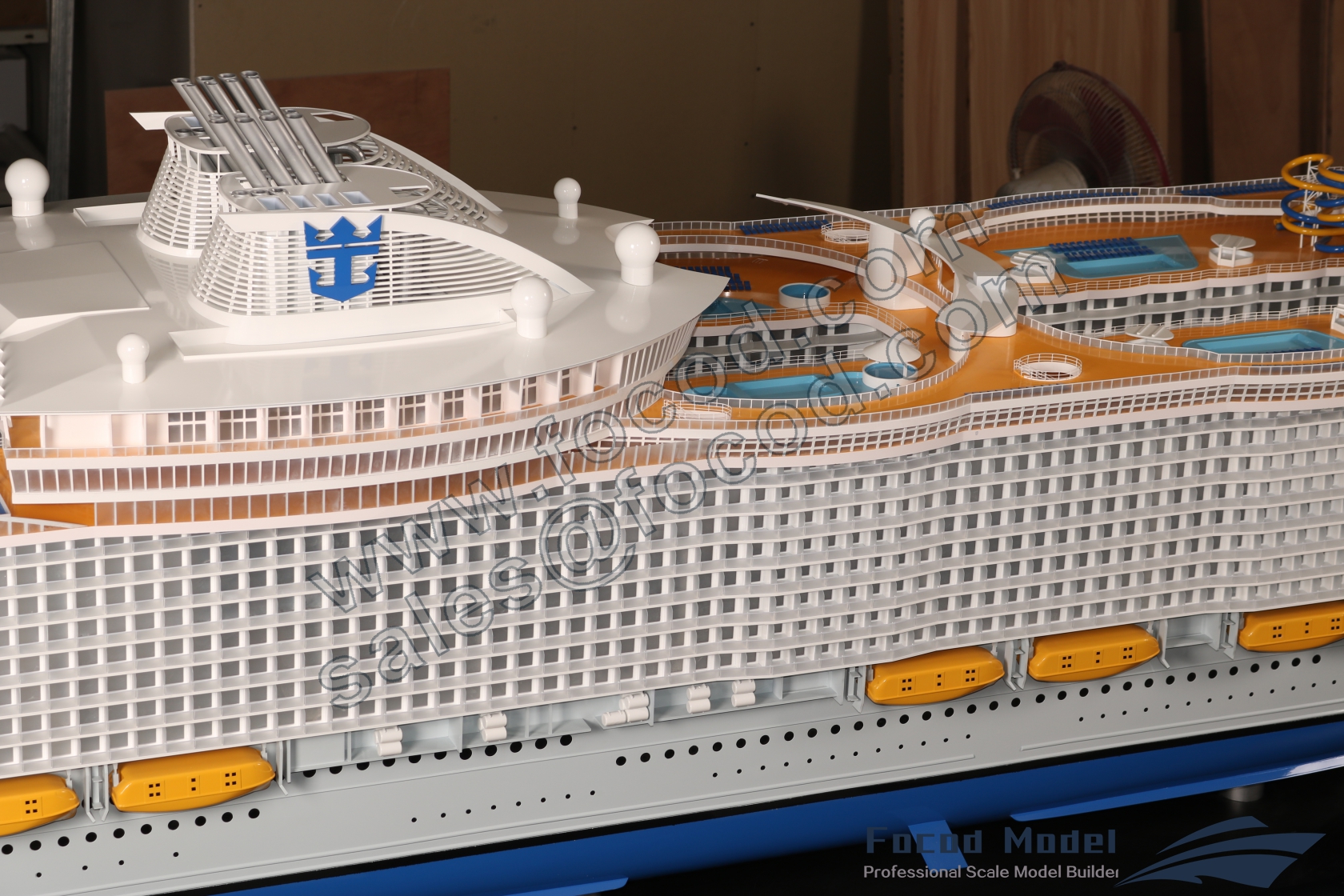 customized model of Harmony of the Seas (world largest cruiseship)